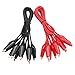 DROK Jumper Wires with Alligator Clips Electrical - 10pcs 45mm Large Pure Copper 19.6 inches/50cm Test Leads with Alligator Clips for Multimeter Electrical Testing