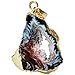 SUNYIK Agate Geode Slice Druzy Pendant Natural