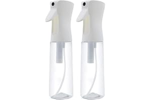 VIGOR PATH Beauty Hair Spray Bottle for Cleaning, Hairstyling & Plants, Continuous Spray Nano Fine Mist Sprayer - Empty, Reusable, 10.1oz/300ml (Pack of 2)