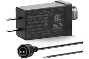 Arkare Class 2 Power Supply 12V 0.75A Replacement Yard Inflatable Adapter Waterproof IP44 Class 2 LED Transformer 120v 60hz for String Light Outdoor Halloween Decoration 9W （with Male Cable）