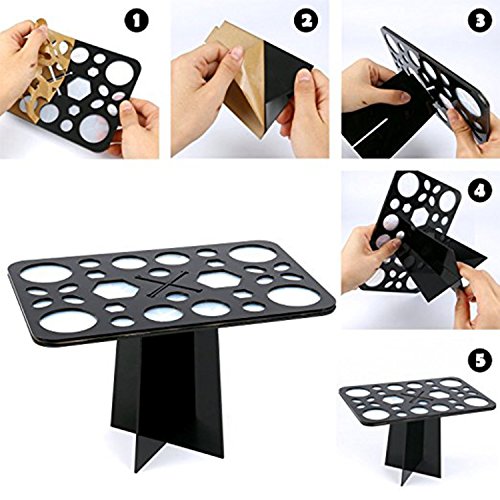 LYNN Silicone Makeup Brush Cleaning Mat, Makeup Brush Cleaner,Makeup Brush Cleaner Pad,Cosmetic Brush Cleaning Mat Portable Washing Tool Scrubber with Suction Cup (Rose Pad with Brush Holder)