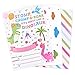 WERNNSAI Dinosaur Party Invitations with Envelopes - Dino Party Supplies for Girls Birthday Baby Shower Party 20 Set Fill-in Invitations Cards