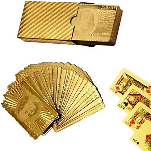 billionBAG Gold Plated Playing Cards For Magic - No.17_Bb, Golden - 54 Cards