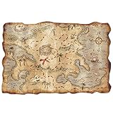 Plastic Treasure Map Party Accessory (Value 3-Pack)