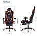 FICMAX Ergonomic Gaming Chair High Back Racing Gaming Chair with Footrest Massage Computer Gaming Chair Reclining Home Office Chair Large Pro Gamer Chair for E-Sports with Headrest and Lumbar Support