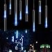 OFTEN 8 x 30cm Meteor Shower Rain LED Tube String Christmas Xmas Light (Blue)
