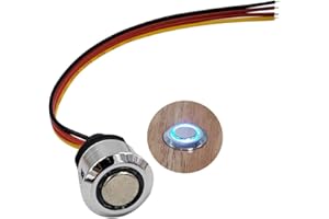 HAMRVL Led Dimmer Switch DC 12V Touch Switch On/Off Dimmer Stepless Dimming Switches as 5-24V LED Lights Strip Brightness Controller Suitable for 17mm/0.67in Mounting Hole(Touch dimmer A)