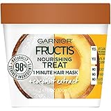 Garnier Fructis Nourishing 1 Minute Hair Mask, Coconut, 3.4 fl. oz. (Pack of 2)