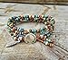 Beaded Leather Wrap Bracelet Womens Seed Bead Wrap