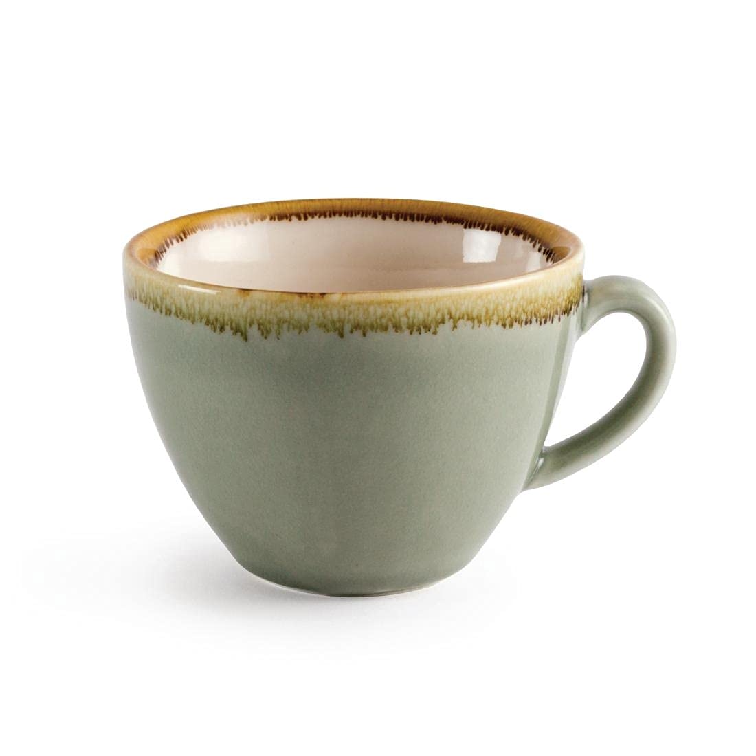 Olympia Kiln GP478 6x Cappucino Cup Moss 8oz/230ml Coffee Cups Tea Serving Tableware