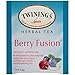 Twinings Berry Fusion Herbal Tea, 20 Count Pack of 6, Individually Wrapped Tea Bags, Naturally Caffeine Free