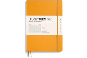 LEUCHTTURM1917 - Notebook Softcover Composition B5-123 Numbered Pages for Writing and Journaling (Ruled, Rising Sun)
