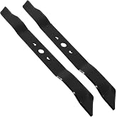 IWIWE 21" Lawn Mower Blade Compatible with Greenworks 21 Inch Mower Blade,Replacement for MO40L03,MO48L4422,MO40L4413-Green (Black - 2P)
