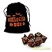 Bescon Halloween Polyhedral Dice 7pcs Set, Halloween RPG Dice Set d4 d6 d8 d10 d12 d20 d% Set of 7 Halloween Dice-DND Dice