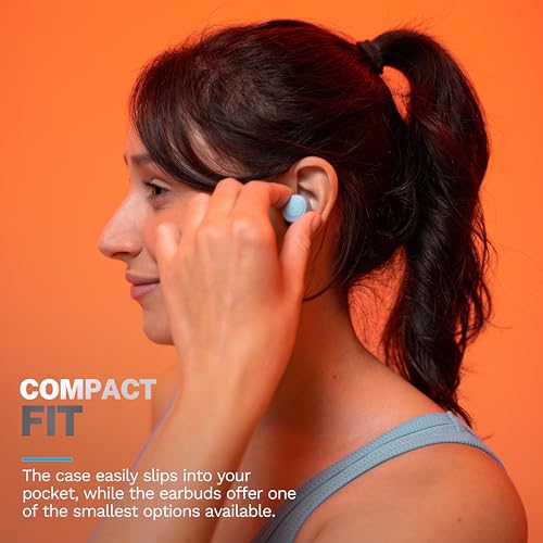 JLab Go Air Pop+, True Wireless Earbuds, Bluetooth Earbuds with Microphone, Dual Connect, EQ3 Sound, Light Blue