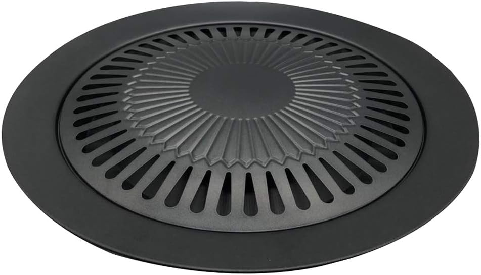 Korean Barbecue Tray Outdoor Outdoor Cassette Oven Grill Plate Round Portable Non-stick Pan Teppanyaki Non-stick Smokeless Indoor Grill Stovetop Plate Barbecue Pan
