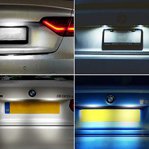 Car License Plate Light 24-SMD LED Free Error For BMW 1 Series E82 E88, 3 Series E90 E90N E91 E92 E93 M3 E46 CSL, 5 Series E39 E60 E60N E61, X Series E70 E71 Rear Number Plate Lamp Direct Replacement - Thumbnail 6