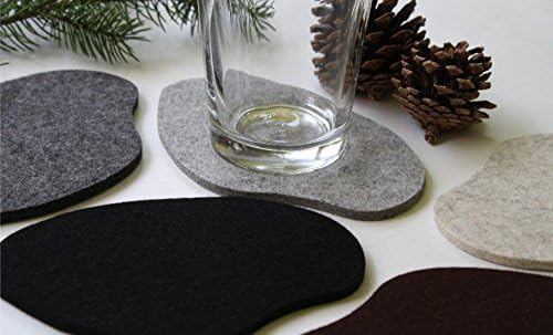 Secret Pond Drink Coasters in 5mm Thick Virgin Merino Woo Felt