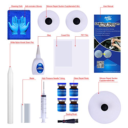 FLY5D DIY Car Windscreen Windshield Glass Repair Kit Tool for Chip Crack (B)