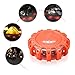 SAFETYON 3 Pack Led Road Flares Roside Safety Light 9 Modes Flashing Warning Light Emergency Disc Road Beacon with Magnetic Base and Hook for Car Truck Bike Boat