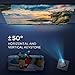 Native 1080p Projector, BOMAKR 4K Support Full HD Video Projector, 6000 Lux, 8000:1 Contrast Ratio, ±50°Horizontal and Vertical Keystone, 50% X/Y Zoom Out, Compatible with TV Stick, iPhone Android, PCthumb 3