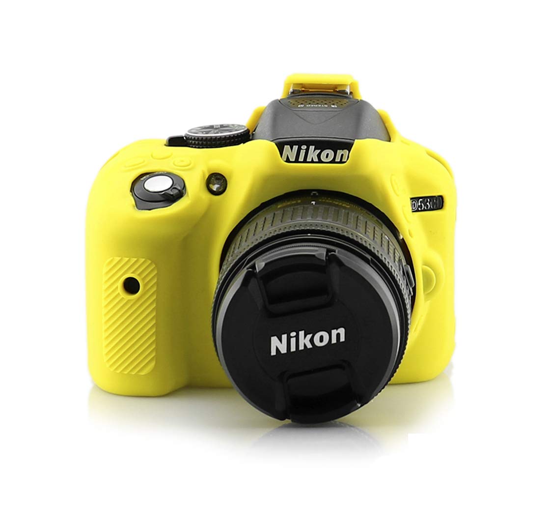 kinokoo Silicone Cover for Nikon D5300 Camera Protective Case Rubber (Yellow)