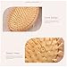 Huluwa Hair Brush Massage Brush Comb Natural Wood Beech Handle, Wooden Bristles Hairbrush, Circular Tooth