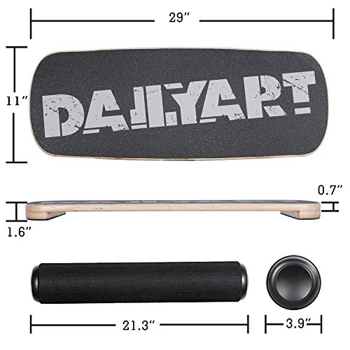 Dailyart Balance Board Trainer, Board Exercise with Roller, Training Equipment for Balance