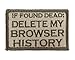 If Found Dead Delete My Browser History Funny Hook and Loop Fully Embroidered Morale Tags Patch (Subdued)