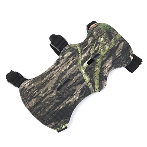 Smartlove1P Comfortable Camo Archery Bow Arm Guard Protective Forearm Safe Gear 3 Straps Armguard Bow Protective Tool