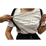 YITAN Letter Print Short sleeve O Neck Women T Shirt Top