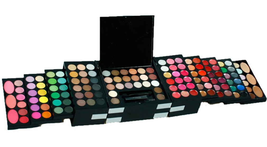 RoseFlower Pro 144 Colors Shimmer and Matte Eyeshadow All In One Makeup Kit Cosmetic Contouring Palette (With Blusher and Eyebrow Powder)