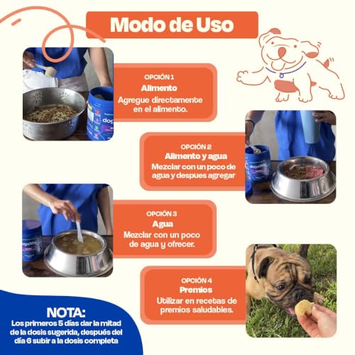 Dogelthy Skin & Coat. Suplemento para Piel y Pelaje para Perro Hecho a Base de Aceite de Pescado, Vitamina C/E, Complejo B, Zinc y más. Complemento para Croquetas o Dieta Barf Sabor Cerdo 270g