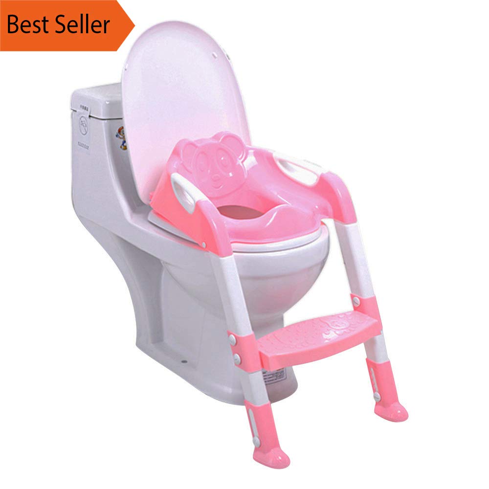 Foldable Baby Potty Training Chair Adjustable Ladder