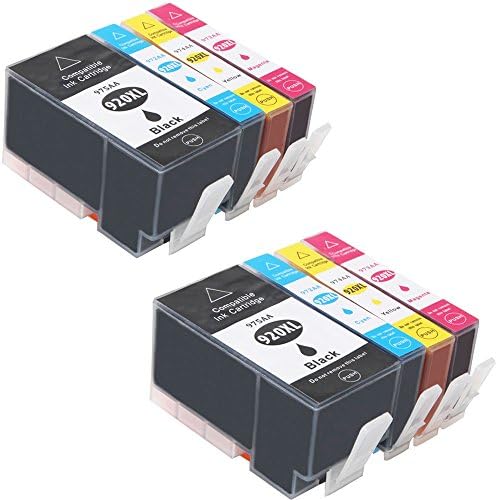 Wolfgray 8 Pack Replacement for HP 920 XL 920XL Ink Cartridges High Yield Compatible with HP Officejet 6500a 6500 7500a 7500 6000 7000 Printer (2 Black, 2 Cyan, 2 Magenta, 2 Yellow)