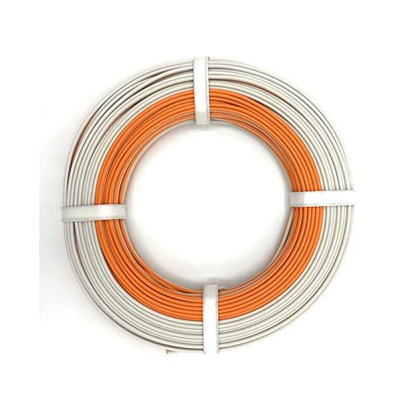BELI-BECO YL6220 Kabel - Kupferlitze 2 x 0,5 mm² (2x16x0,20 mm) - Zwillingsleitung - 20 m Ring (Weiß-Orange) – Bild 4
