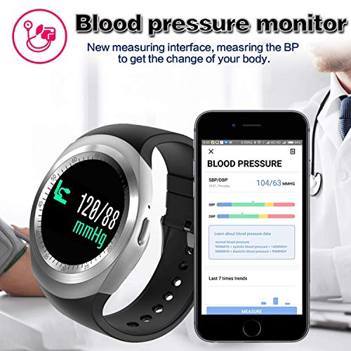 [2020 New] Smart Watch-Touchscreen Smartwatch for Android iOS Phones Activity Fitness Tracker with Heart Rate Blood Pressure Monitor Sport Watch Pedometer Calorie Men Women Xmas Holiday Birthday Gift - Thumbnail 2