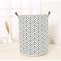 Homlifer Modern Fashion Laundry Basket, Collapsible Waterproof Fabric Laundry Hamper, Foldable Clothes Bag, Folding Washing Bin Portable Bathroom Storage Basket