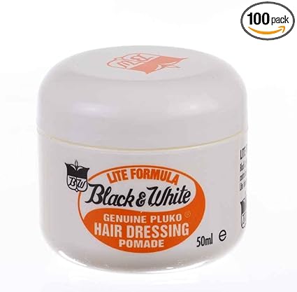 Amazon Com Black White Genuine Hair Dressing Pomade Lite