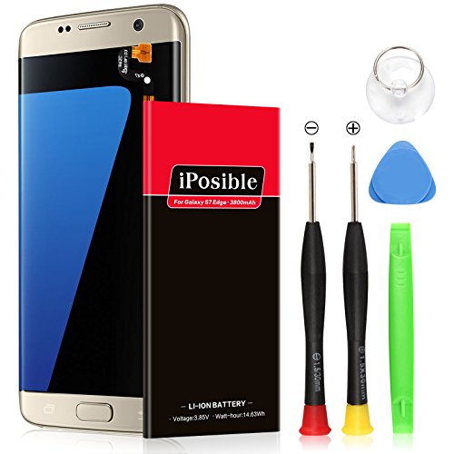 Galaxy S7 Edge Battery | Upgraded iPosible 3800mAh Li-Polymer Battery EB-BG935ABE Replacement for Samsung Galaxy S7 Edge G935V G935A G935T G935P G935F with Free Screwdriver Tool Galaxy S7 Edge Battery | Upgraded iPosible 3800mAh Li-Polymer Battery EB-BG935ABE Replacement for Samsung Galaxy S7 Edge G935V G935A G935T G935P G935F with Free Screwdriver Tool
