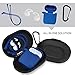 Airpod Silicone Case Cover with Keychain/Strap/Earhooks/Accessories Storage Travel Box for Apple Airpods 2&1, Best Gift for Your Air Pod (Navy Blue)