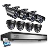 ZOSI 16CH 1080P Security Camera System with 2TB Hard Drive,H.265+ 16Channel 1080P HD-TVI DVR with 8PCS 1080P Outdoor…
