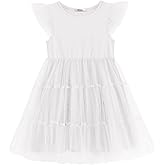 Arshiner Toddler Tutu Dress Girls Rainbow Tulle Dresses Ruffle Tiered Swing Twirly Summer Sundress Size 2-6