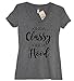 Kinda Classy Kinda Hood Shirt for Women Funny Womens Soft Tri-Blend V Neck Tshirt