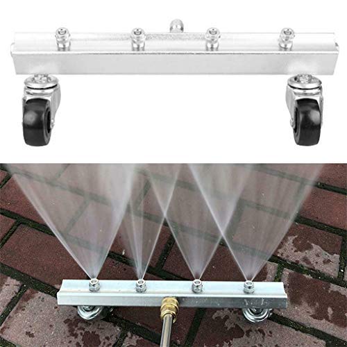 DZT1968 Pressure Washer Automobile Chassis Cleaning and Road Cleaning Nozzle Water Broom Power Washer with 4 Nozzles Cleaning Water Broom (B)