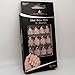 False Nails Bling Art French Fake Glitter Purple Squoval 24 Acrylic Medium Tips