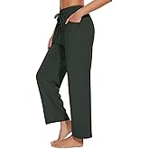 Choosefree Women's Casual Pant with 3 Pockets Straight Leg Lounge Swaetpants Drawstring Lightweight Comfy Pajama Pants