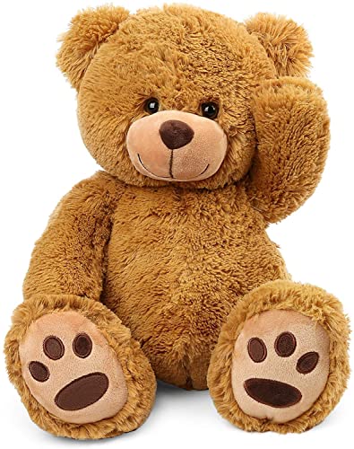 LotFancy Plush Bear 50 cm, Plush Bear, Soft Plush Teddy Bear Stuffed Teddy Bear Cute Plush Animals for Children and Babies Brown