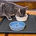 Easyology Premium Pet Food Tray - Dog & Cat Food Mat with Non Skid Design - Best Pet Bowl Mat for Containing Spills, 17.5'' x 14''