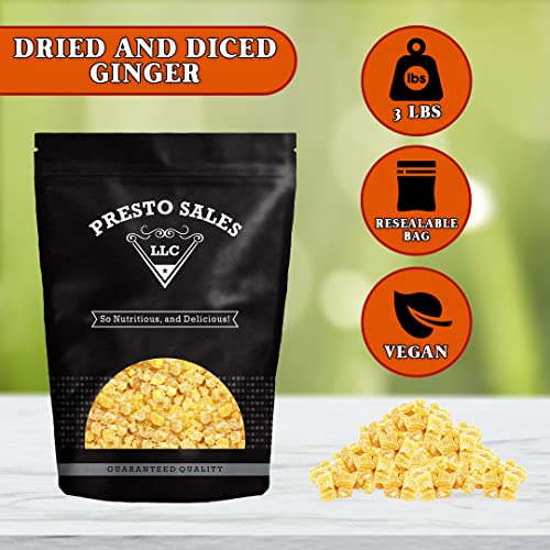 Presto Sales Crystallized Ginger Pieces 48 oz Unsulphured Dried